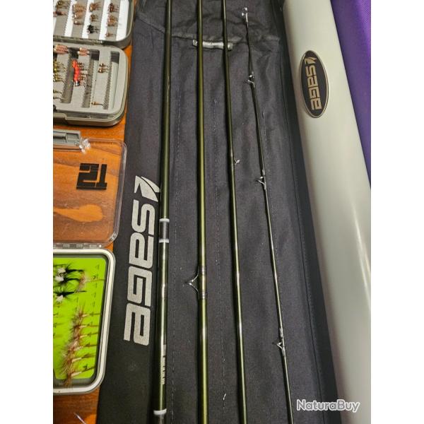 Vend ensemble sage 9 pied 6 plus moulinet sage shift 5/6 avec soie rio gold plus mouche nymphe