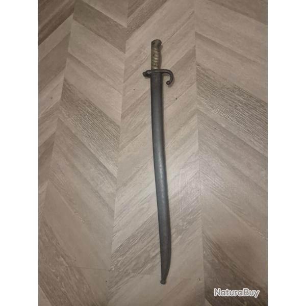 Ba�onnette fran�aise mod�le 1874 Gras + fourreau d'origine numero identique