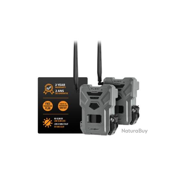 Spypoint FLEX Dark Twin Pack 2 Pi�ges Photo Cellulaires 40MP - Surveillance Discr�te Chasse
