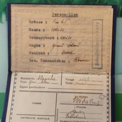 Papier fran&ccedil;ais plus traductions autorit&eacute;s allemandes Cher WW2 D&eacute;marcation Baugy