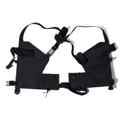 Chest Rig Low Profile Neoprene Modele M674 Gaucher - Noir