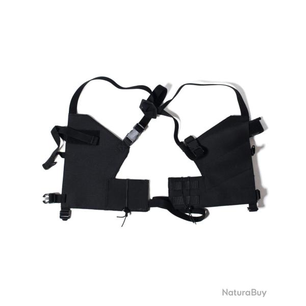 Chest Rig Low Profile Neoprene Modele M674 Gaucher - Noir