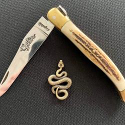 Laguiole de collection " Le Destrier " - Bois de cerf -