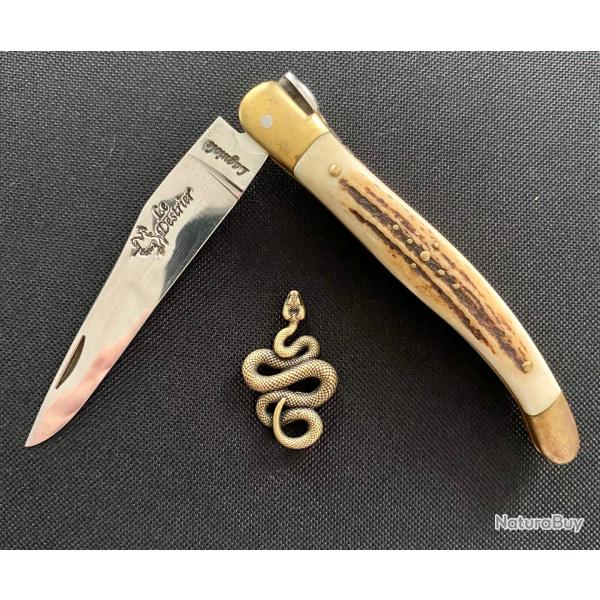 Laguiole de collection " Le Destrier " - Bois de cerf -