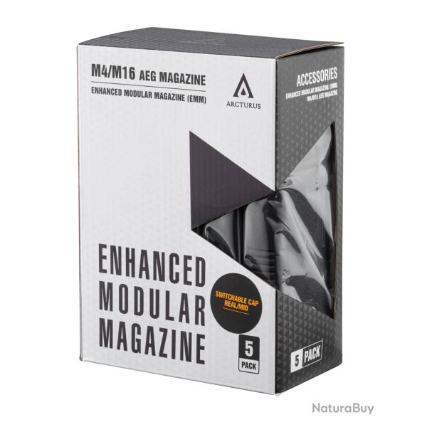 Chargeur AEG ARCTURUS AR MOD1 M4/M16 30/130 RDS - NOIR - Pack de 5 chargeurs AEG ARCTURUS AR MOD1 M4