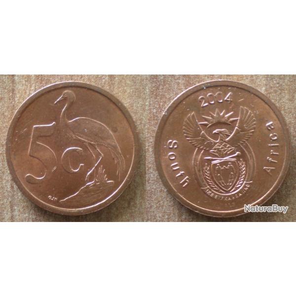 Afrique Du Sud 5 Cents 2004 South Africa Piece Oiseau Embleme