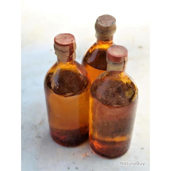 lot de 3 flacons PHARMACIE trouv�s en Normandie 1944 troupe occupation en Normandie 1944 - WWII