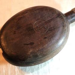 Gourde  noix coco tropicale troupe d'occupation en Normandie 1944 - WWII REF lib B