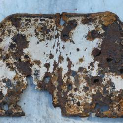 Plaque de moto troupe d'occupation en Normandie 1944 GUI25PLA001