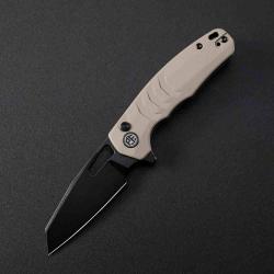 Couteau Petrified Fish Trilobite Lame Reverse Tanto Acier 14C28N Black Manche G10 Khaki PKFE17KDW