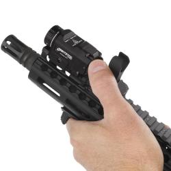 Lampe Pour Fusil, 1200 Lu, LED Blanche, Laser Vert, Avec 2 Cr123 - Noir