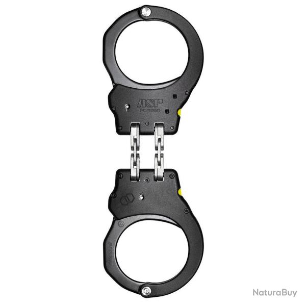 Menottes Ultra Plus Hinge Identif Acier Bleues 1 Pawl (Yellow - Tactical)