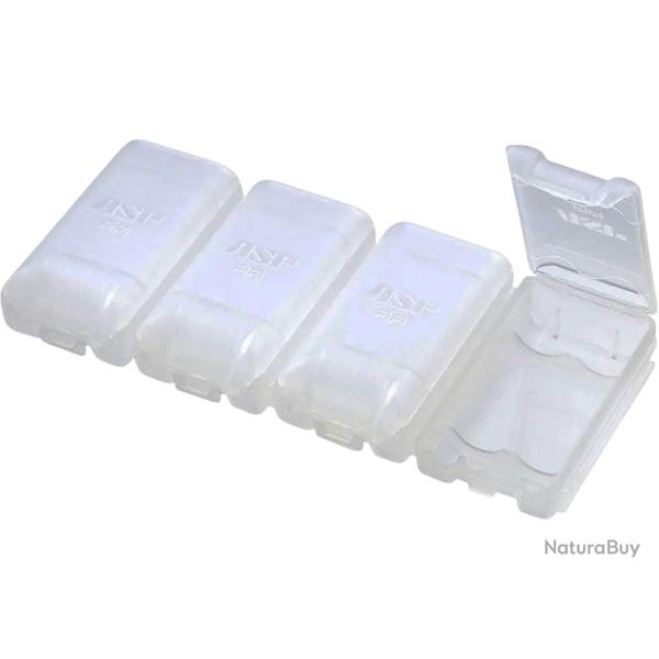 4 Boites De Rangement Pour Piles Lr6 (Aa) (Link Case Vide)