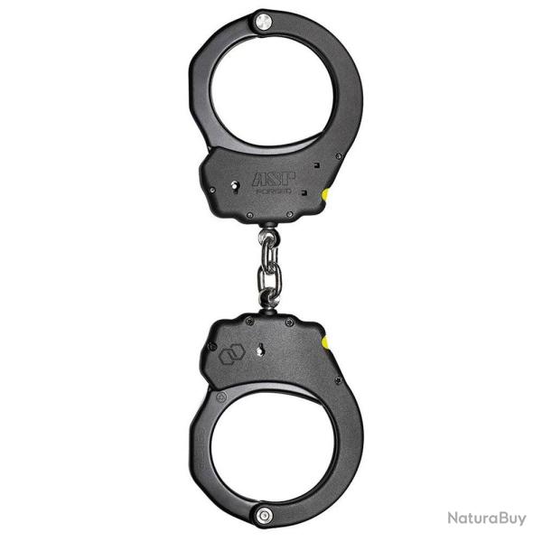 Menottes Ultra Plus Hinge Acier Noires 2 Pawl (Blue, Security)