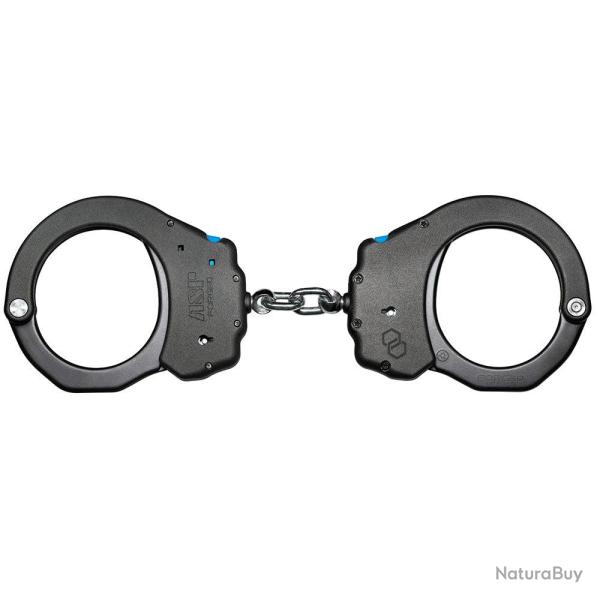 Menottes Ultra Plus Rigide Alu Noires 2 Pawl (Blue, Security)