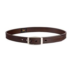 Agent Belt, Leather (1.25") - Black (Nickel Buckle) - Size 44