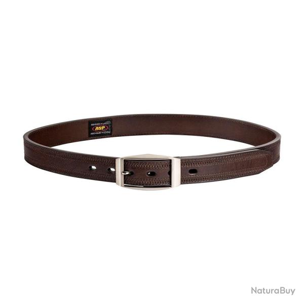 Agent Belt, Leather (1.25") - Black (Nickel Buckle) - Size 44