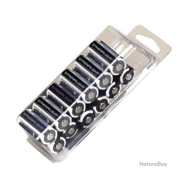 12 Piles Cr123A Lithium (Etui Link Case Inclus)