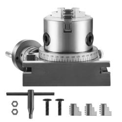 Table rotative de fraisage de pr&eacute;cision mod&egrave;le Vertical horizontal 10 cm, m&acirc;choires pour fraise