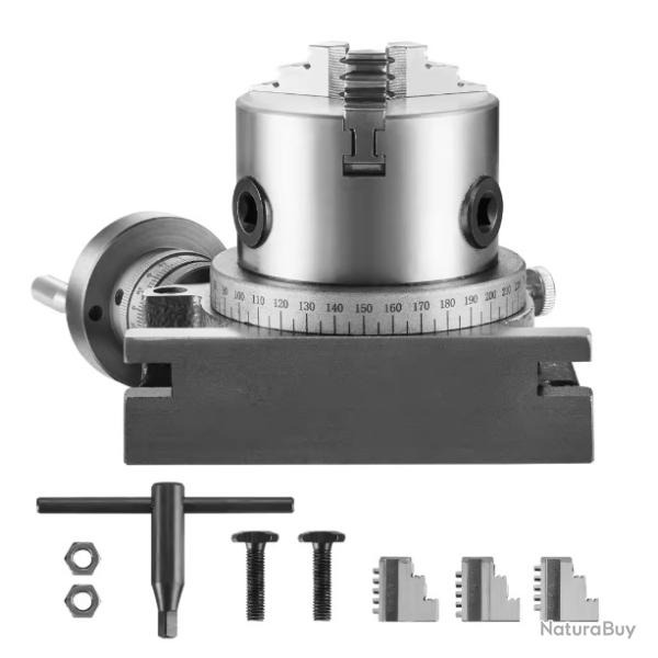 Table rotative de fraisage de pr�cision mod�le Vertical horizontal 10 cm, m�choires pour fraise