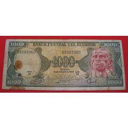 Equateur, billet de 1000 sucres 1984 TB