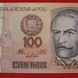Perou, billet de 100 soles 1987 sup