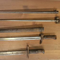 lot de trois ba&iuml;onnette