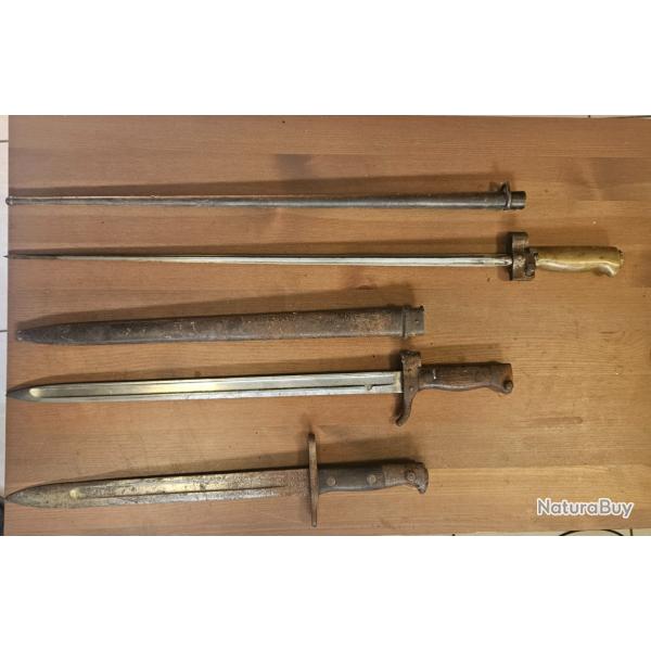 lot de trois ba�onnette