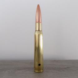 Cartouche calibre 12.7mm neutralis&eacute;e par per&ccedil;age.