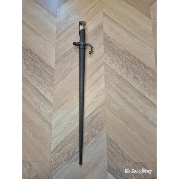 Ba�onnette fran�aise mod�le 1874 Gras avec fourreauBa�onnette r�glementaire  m�me num�ro