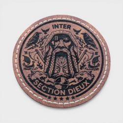 Patch velcro cuir pu GIGN Section Dieux 6.5cm- odin r&eacute;interpr&eacute;tation nordique S2