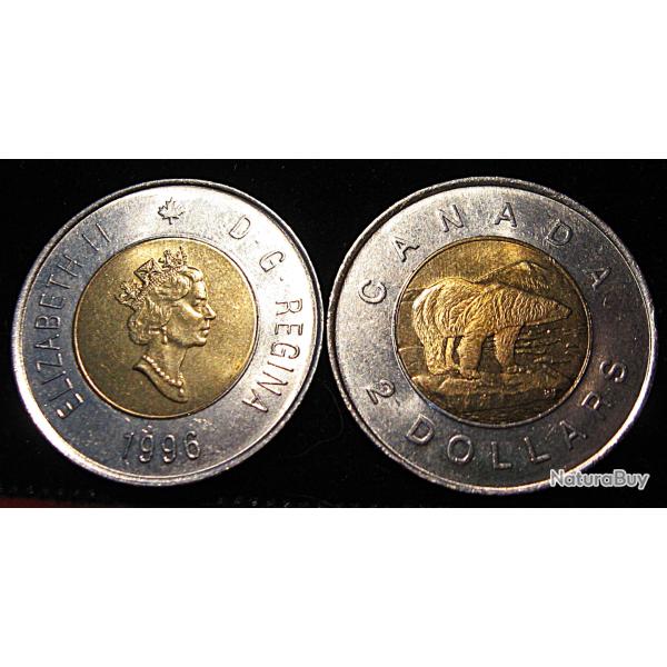 Canada, piece de 2 dollars 1996 ElizabethII bi metal