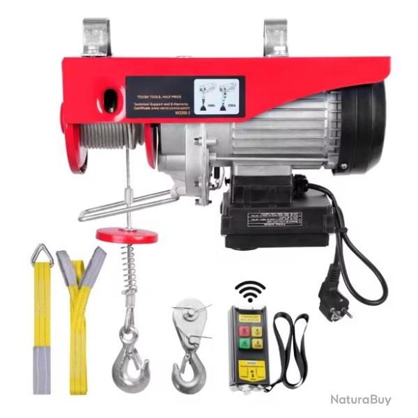 Palan �lectrique sans fil 600kg avec treuil en fil d'acier � hauteur de levage de c�ble unique