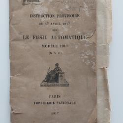 Manuel d'instruction fusil RSC 1917