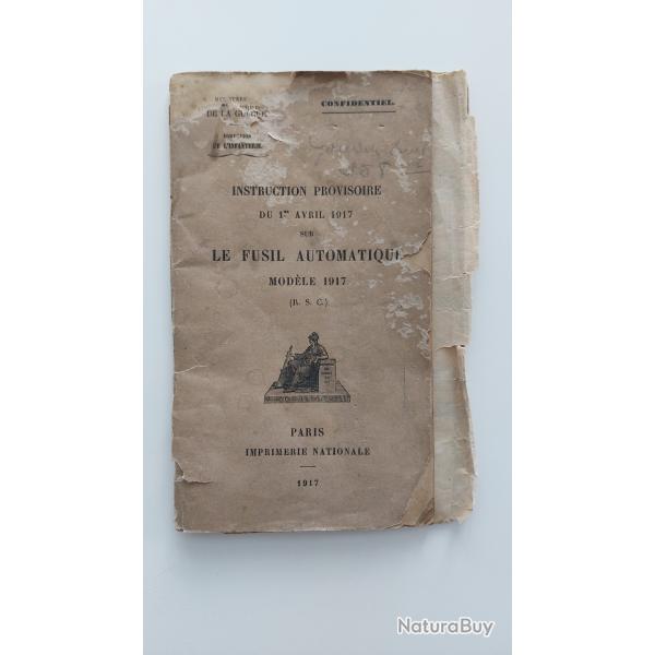 Manuel d'instruction fusil RSC 1917