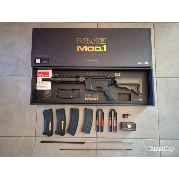 R�plique Airsoft MK18 MOD.1 Next Gen Tokyo Marui AEG neuf + 4 chargeurs + 2 batteries