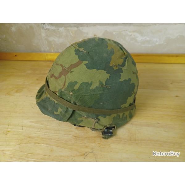 casque us parachutiste type m1c �poque Vietnam
