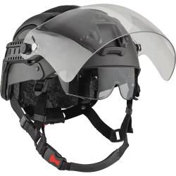 Casque Leger Antichoc Manta Mh4nv Multirole avec Visiere Integree -noir-m