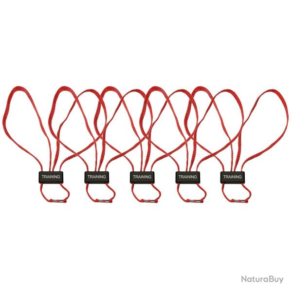 Menottes Souples D'Entrainement Reutilisables Rouge (Lot De 5)
