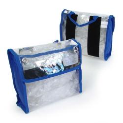 Pochette Medicale Transparente Sur Velcro Velours 22X20X8Cm - Vert Od