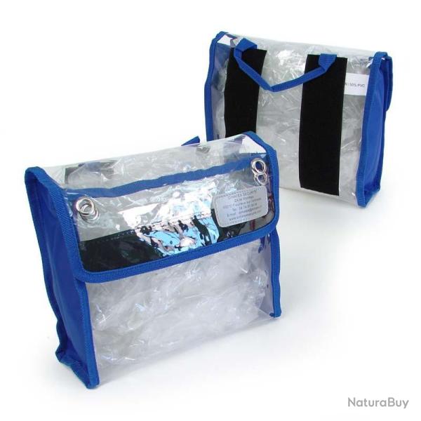 Pochette Medicale Transparente Sur Velcro Velours 22X20X8Cm - Vert Od
