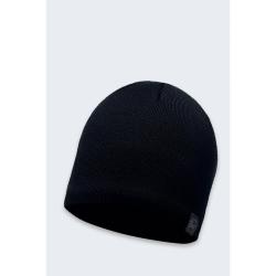 Bonnet Knitted & Polar (buff) - Noir