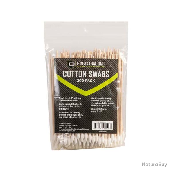Pack de 200 Cotton Tiges de Nettoyage