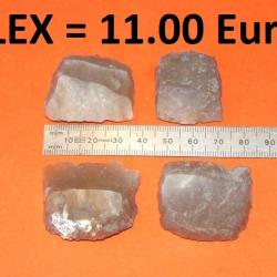 lot de 4 GROS SILEX blonds tranchants en mauvais &eacute;tat - VENDU PAR JEPERCUTE (D23K31)