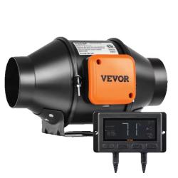 Ventilateur de conduit en ligne avec contr&ocirc;leur de temp&eacute;rature et d'humidit&eacute; Ventilateur 15cm