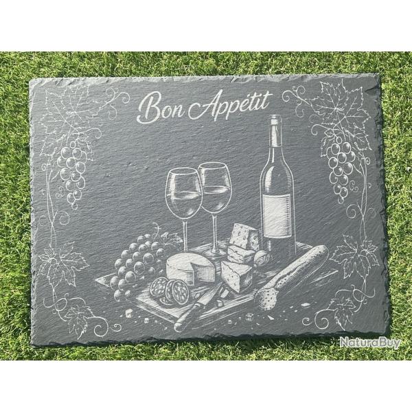 Planche � d�couper / Plateau en Ardoise rectangulaire 30 x 40 cm - Bon App�tit