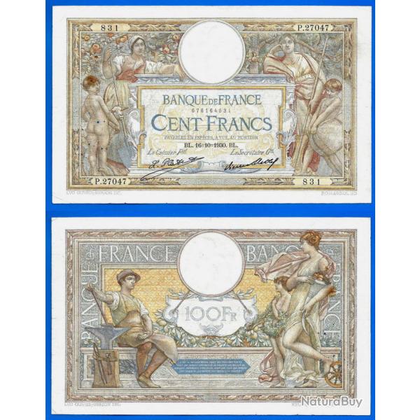 France 100 Francs 1930 Merson Grand Billet Franc Frs Frc Frcs