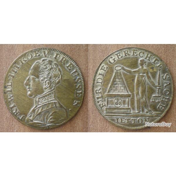 Medaille Allemagne Prussienne Fur Die Gerechte Sache Fri Wil III Koe V