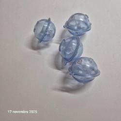 Lot de 4 Flotteurs Buldo Es - Sph&eacute;rique transparente r&eacute;glable, 3 cm, taille 2 � Remplissage