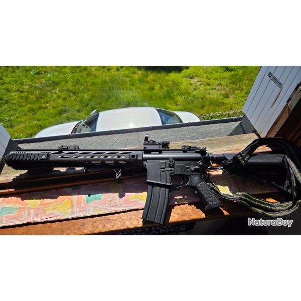 R�plique Airsoft AR15 AEG �lectrique - Upgrades Acier + Viseur Point Rouge + Accessoires Complets